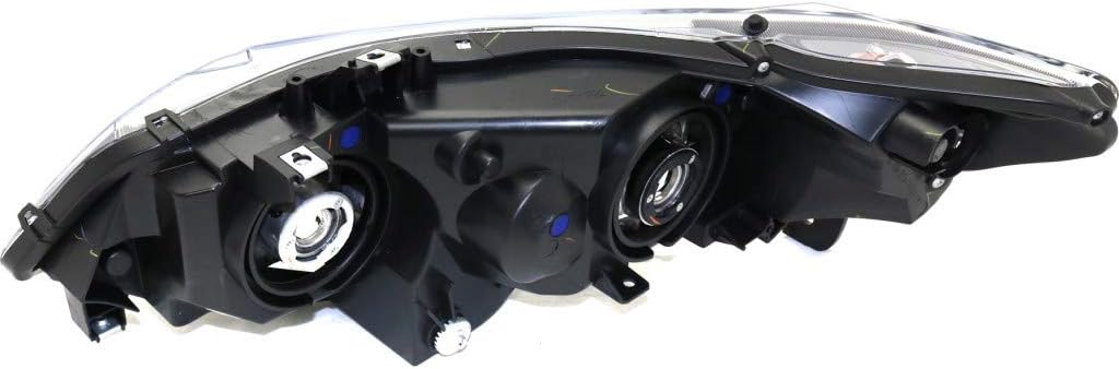 Headlight Assembly for Honda Civic 2006 2007 Driver Side Black Housing with Bulbs H878221