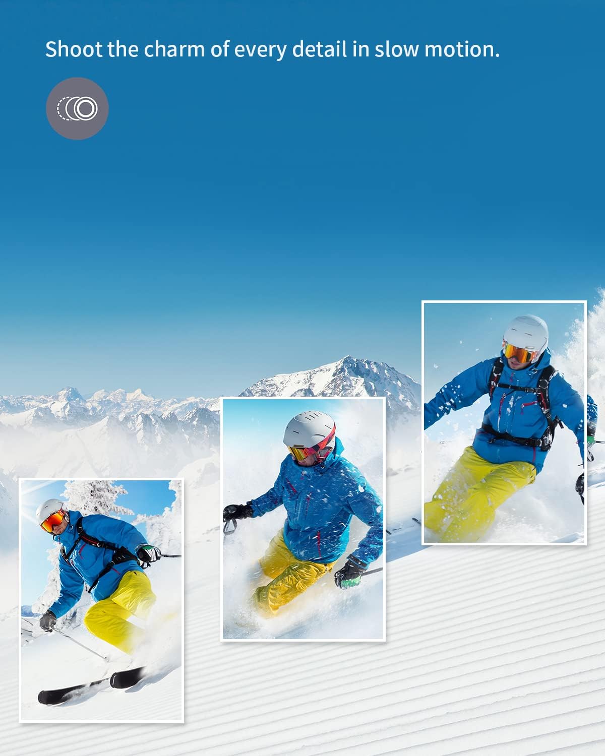 4K Waterproof Action Camera with External Microphone, 170° Wide Angle Lens, 2 x 1050mAh Battery J158
