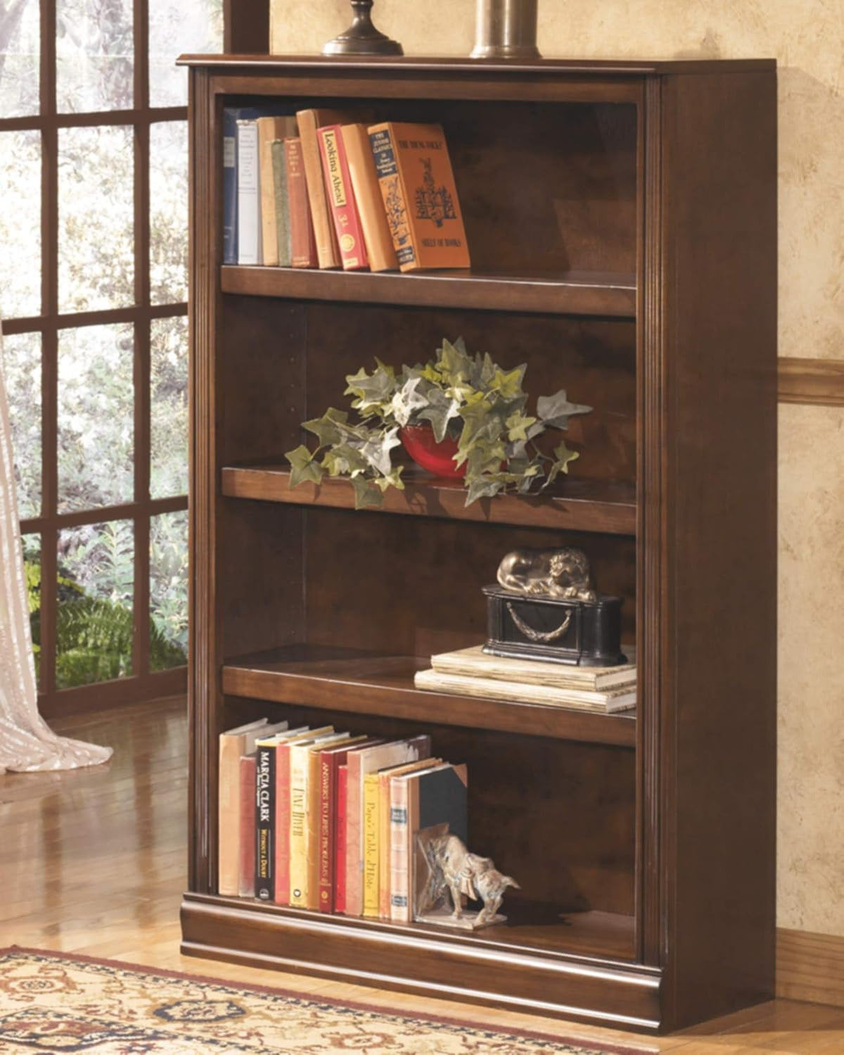 Brown 3 Adjustable Shelves Bookcase U75446