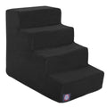 Black Velvet Suede Pet Stairs W15007