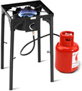 Single-Burner 100,000-BTU Propane Gas Camp Stove with Detachable Legs O400