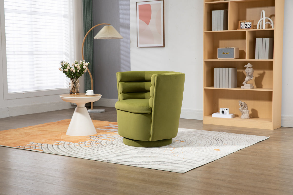 Swivel Barrel Chair with Storage J718