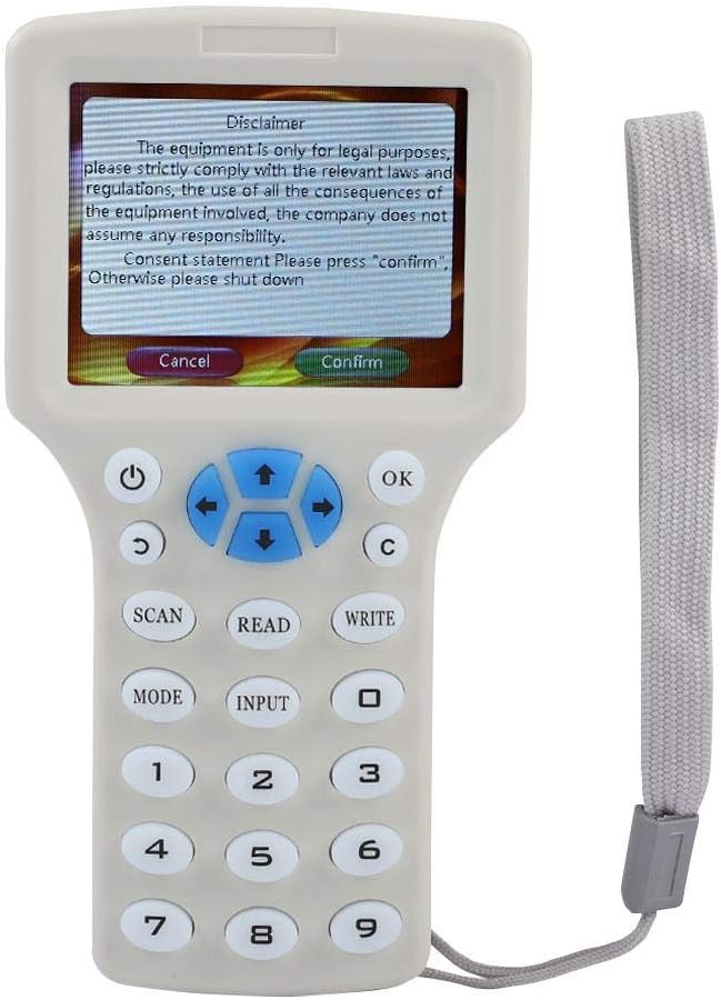 9 Frequency Handheld RFID Copier ID IC Reader Writer Duplicator Multifunctional Copy Encrypted NFC Smart Card with HD 3.2 Inch Full Color Screen S13874