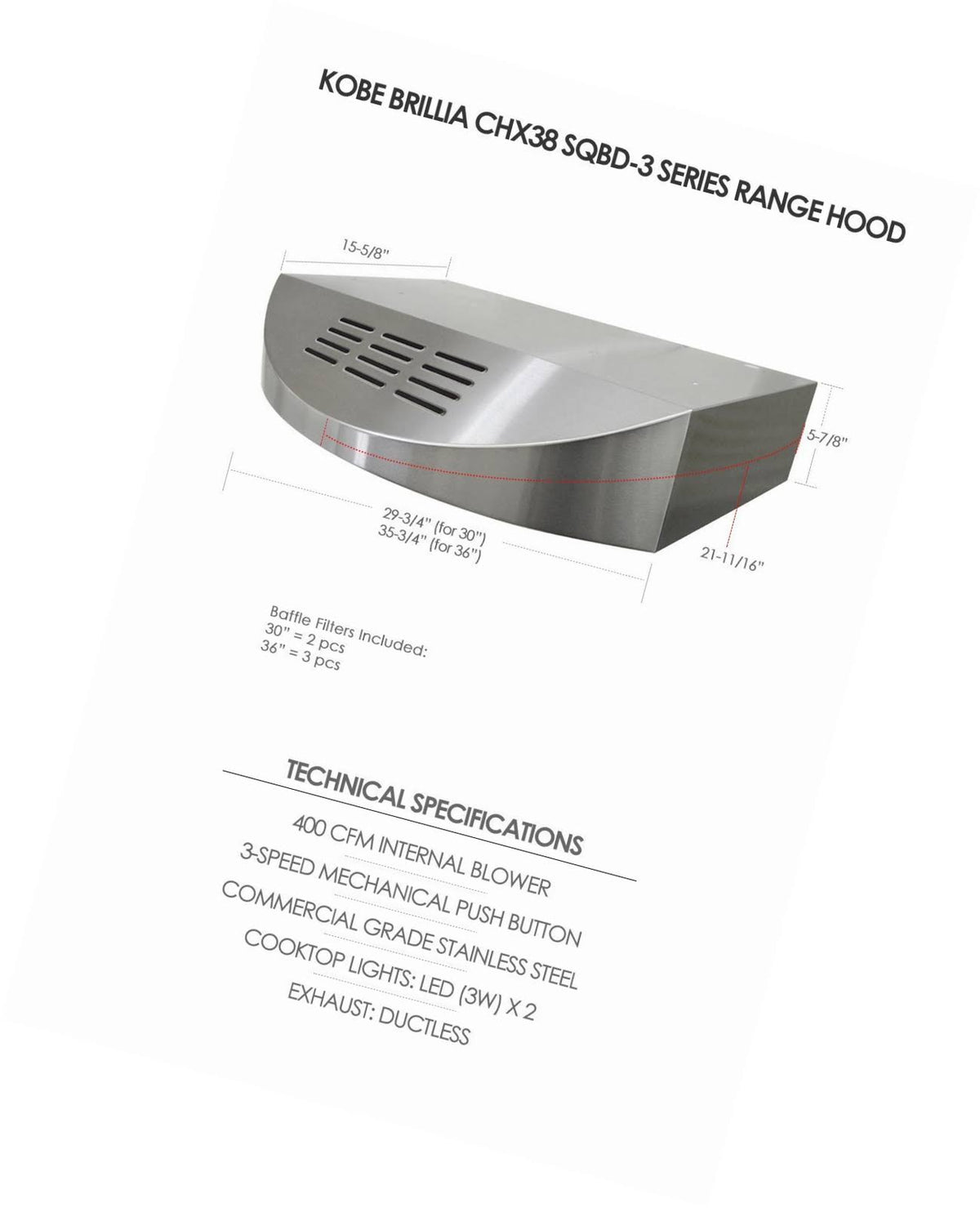 30 in. Under Cabinet Range Hood M37275