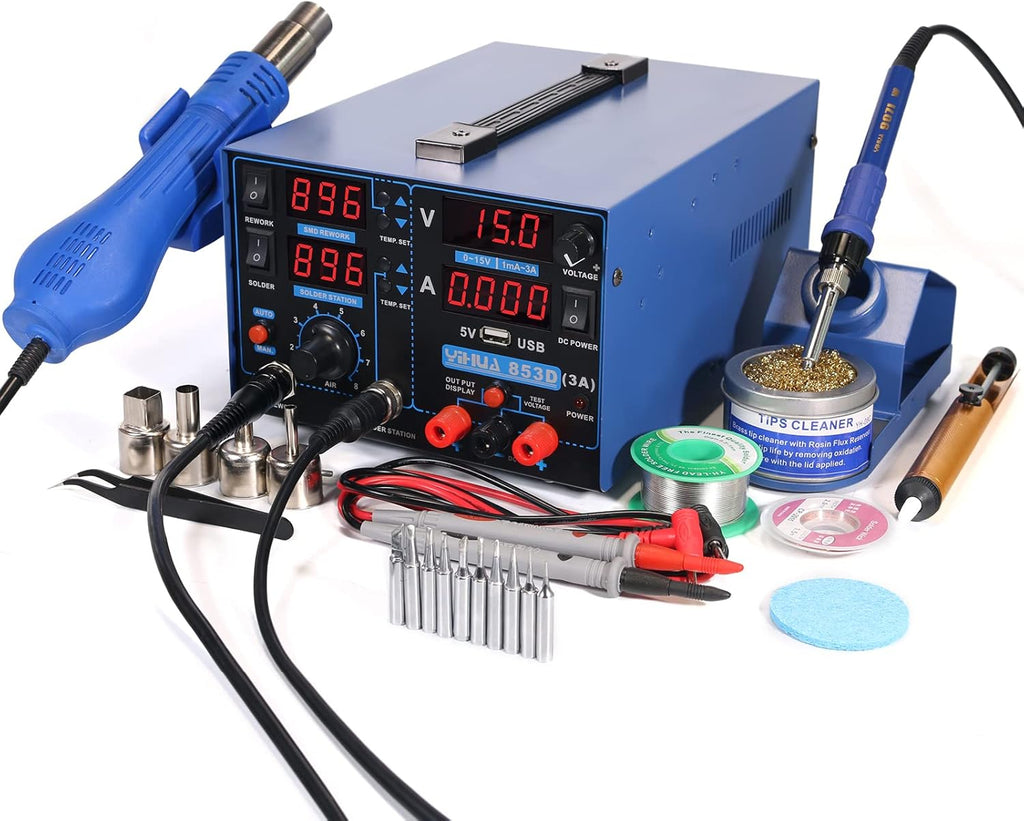 Soldering Station, Hot Air Rework Station and Power Supply F412