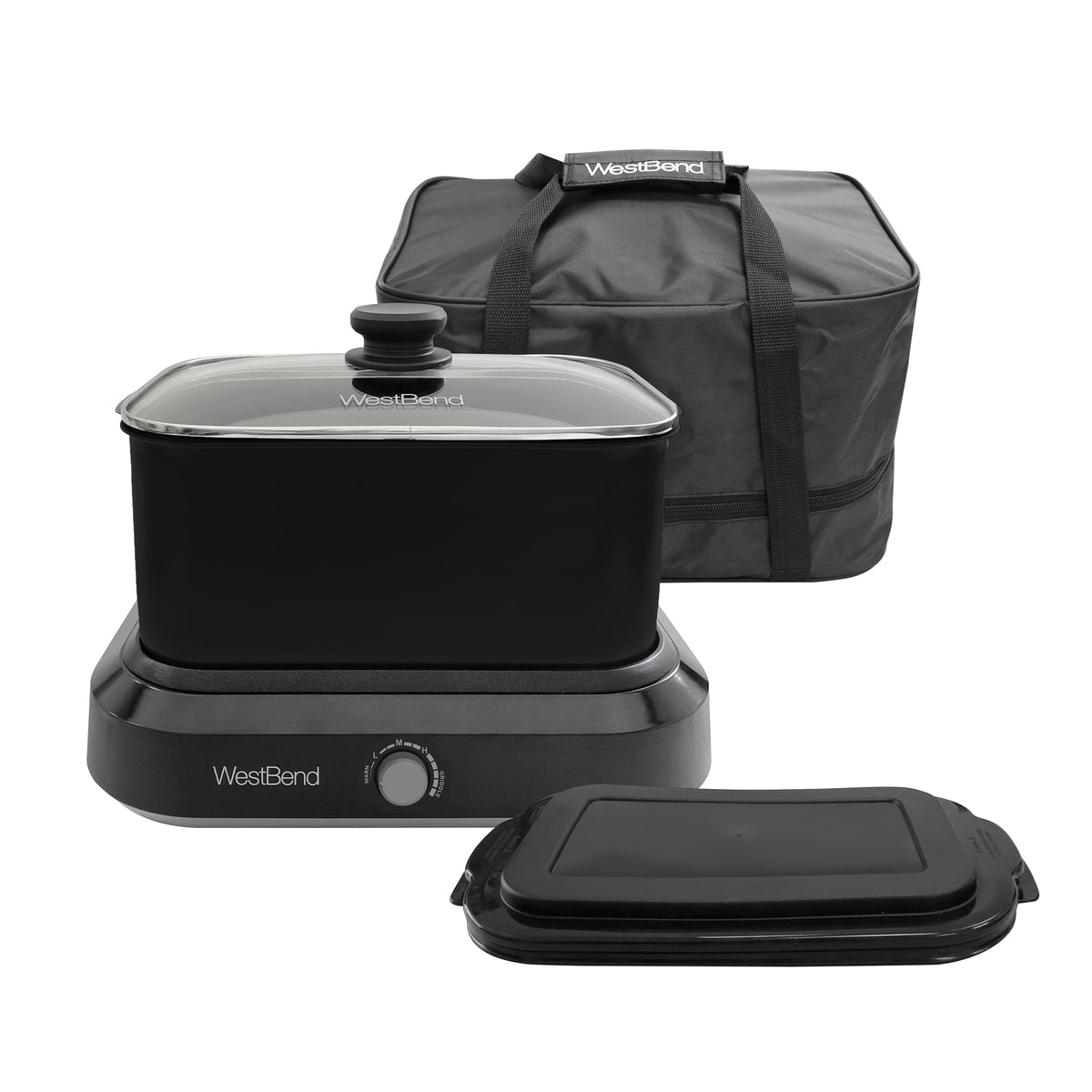 6 Qt. Black Slow Cooker with Non-Stick Surface E1992