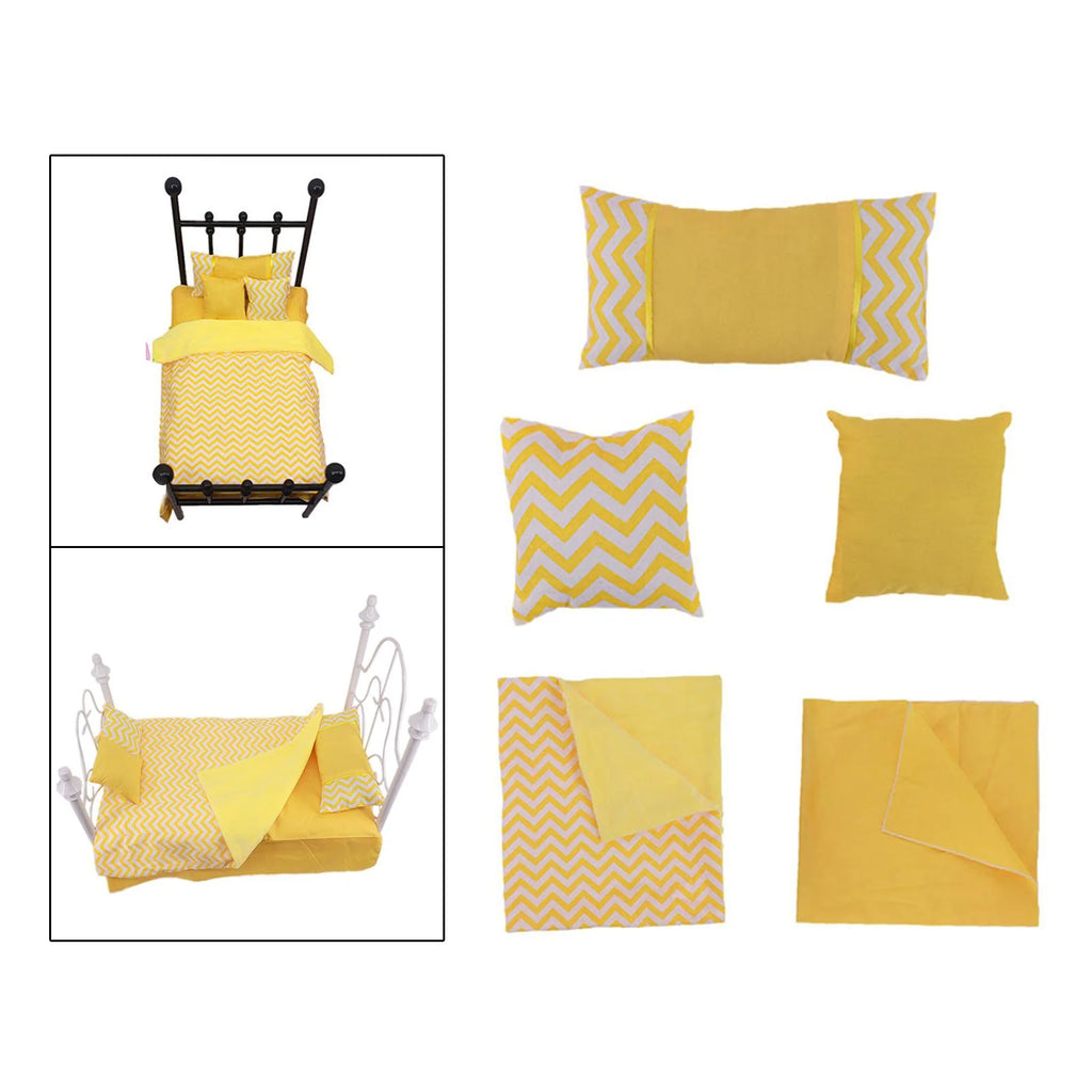 18 inch Doll Bedding Set Yellow Q198495