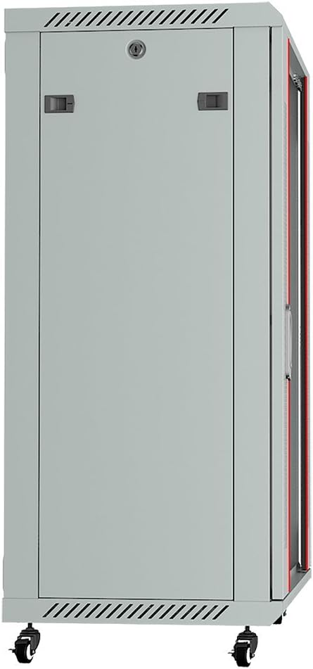 18U Wall Mount Gray IT Network Server Rack Cabinet Enclosure 24 Inch Depth Y785
