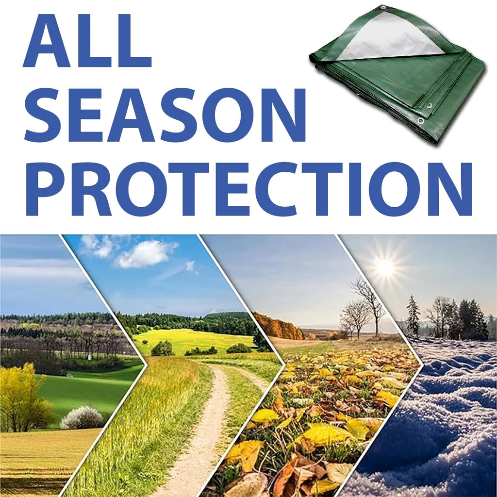 Green/Silver Heavy Duty Polyethylene Tarp, 12’ x 14’, 5 oz. I993