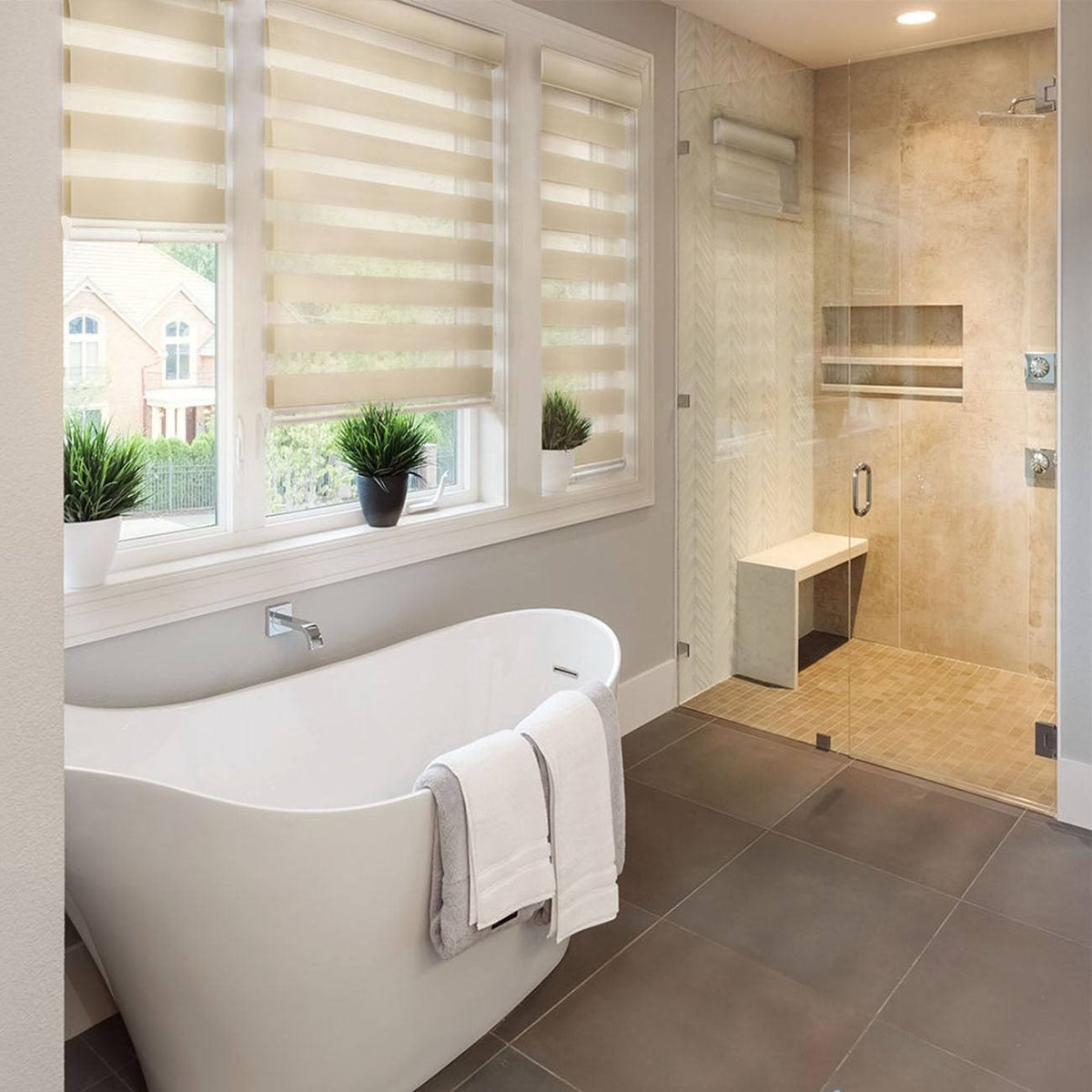 Zebra Roller Shades, 66 inch x 72 inch D4306