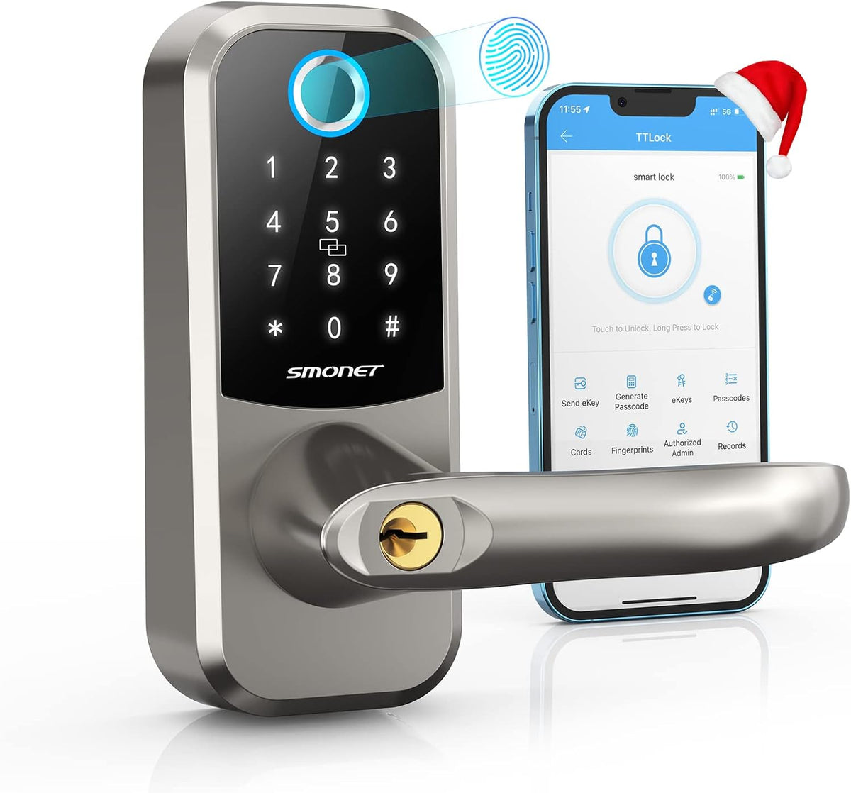 Fingerprint Electronic Deadbolt Lock with Keypads T216
