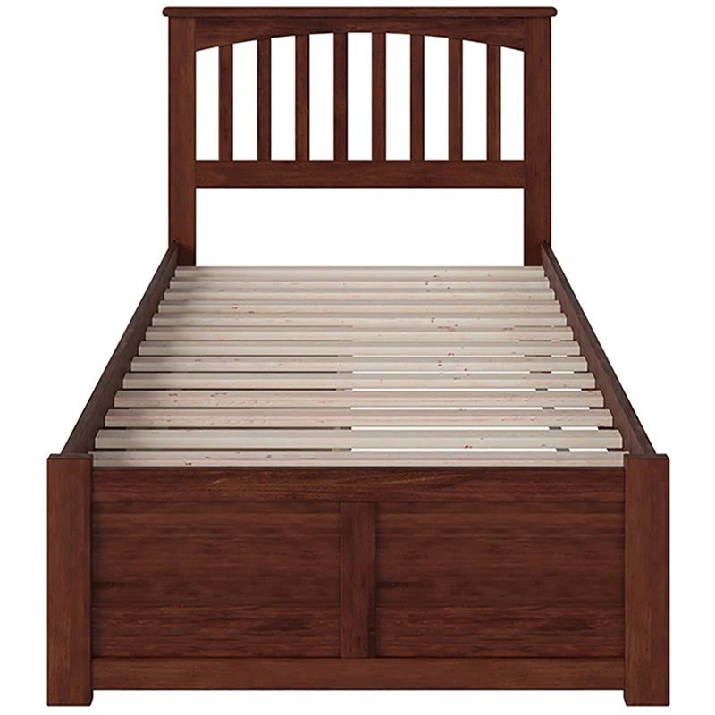 Antique Walnut Twin XL Bed Foot Board with 2 Drawers L1725