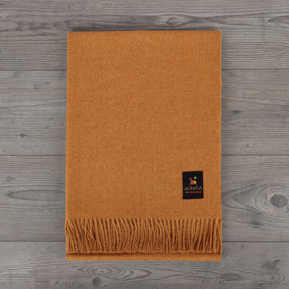 Amber 72" x 52" Baby Alpaca Wool Blanket Throw K4686