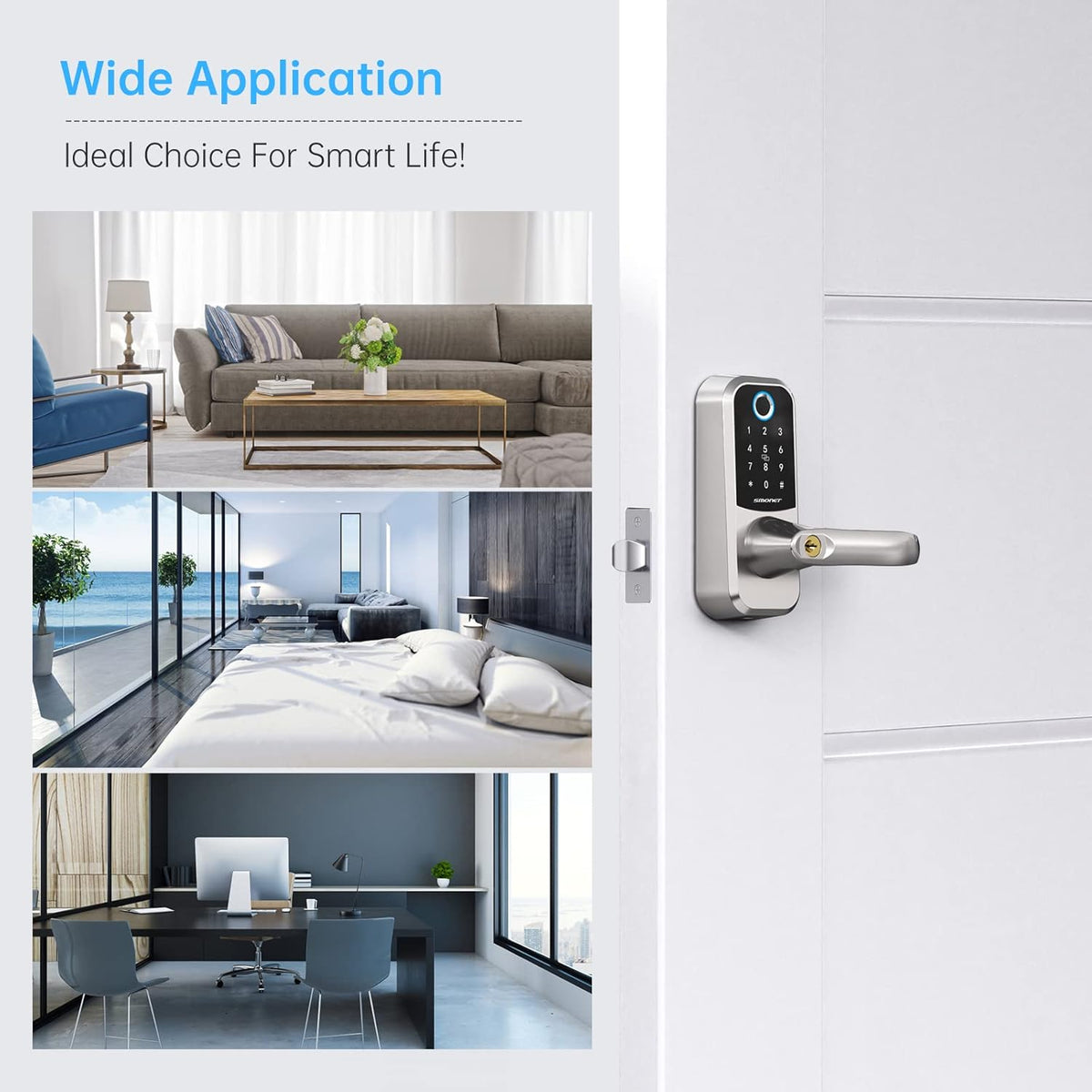 Fingerprint Electronic Deadbolt Lock with Keypads T216