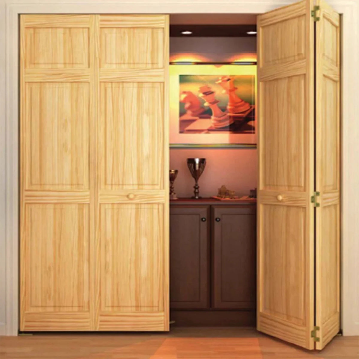 6 Panel Clear Bi-fold Closet Door B668