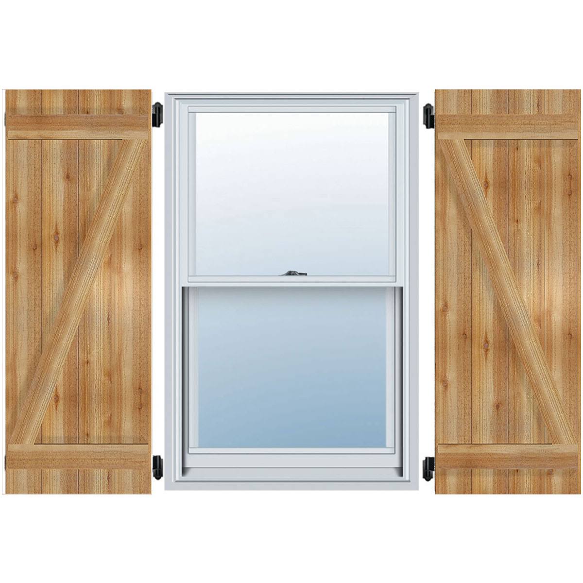 Rough Sawn Western Red Cedar Board-n-Batten Shutters Q686
