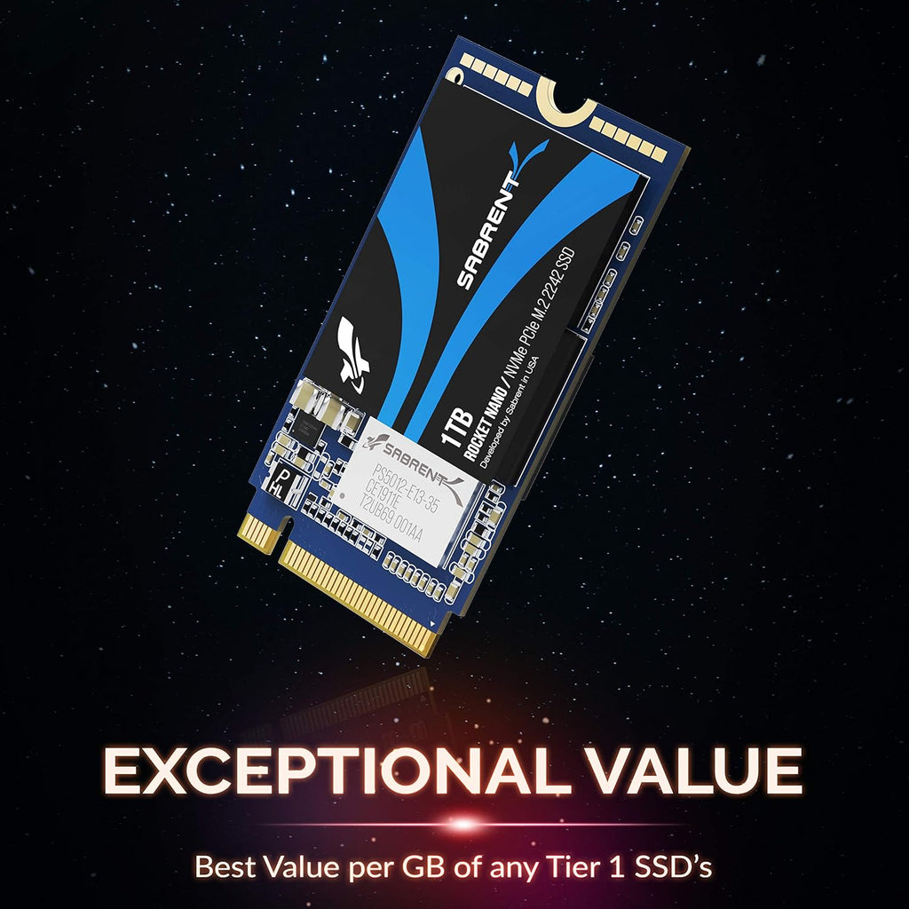 1TB Rocket NVMe PCIe M.2 2242 DRAM-Less Low Power Internal SSD V376070
