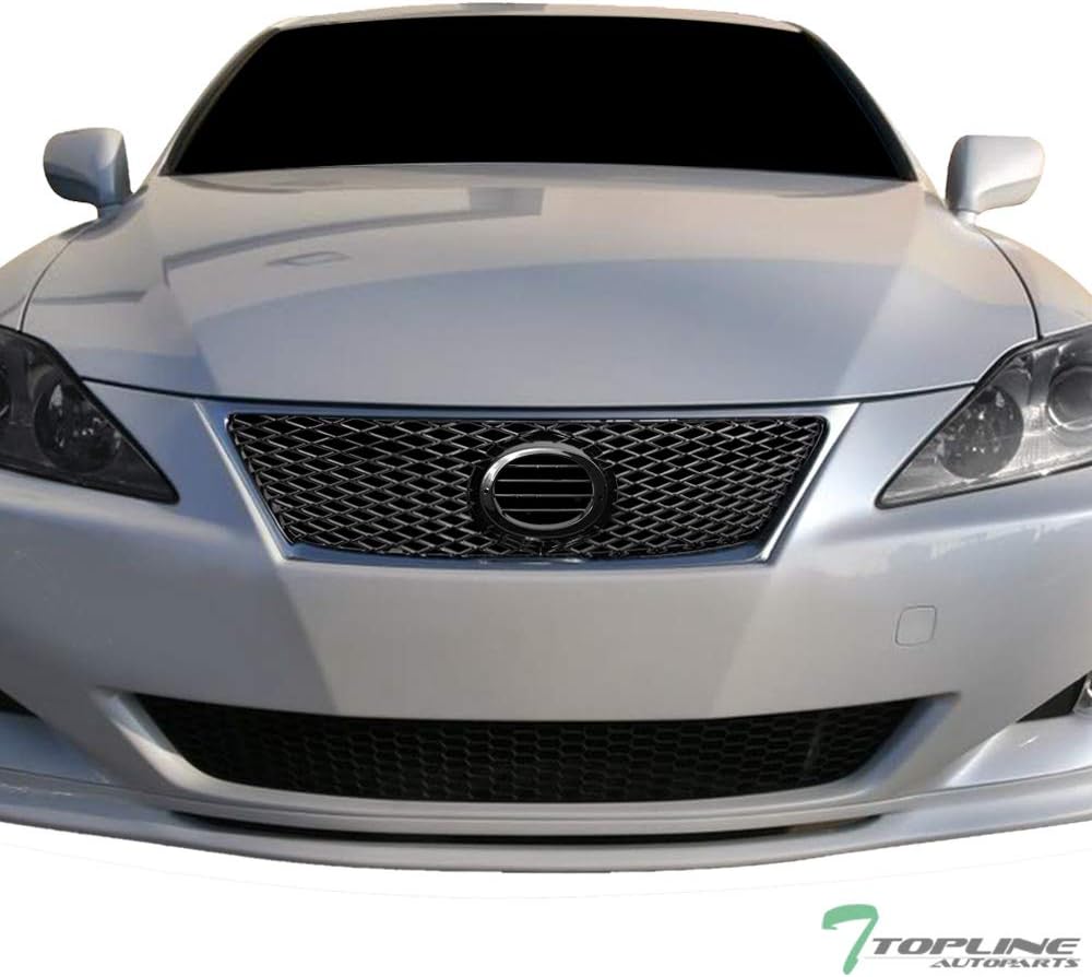 Glossy Black IS-F Sport Mesh Front Grille With Emblem Base Pack of 2 B122