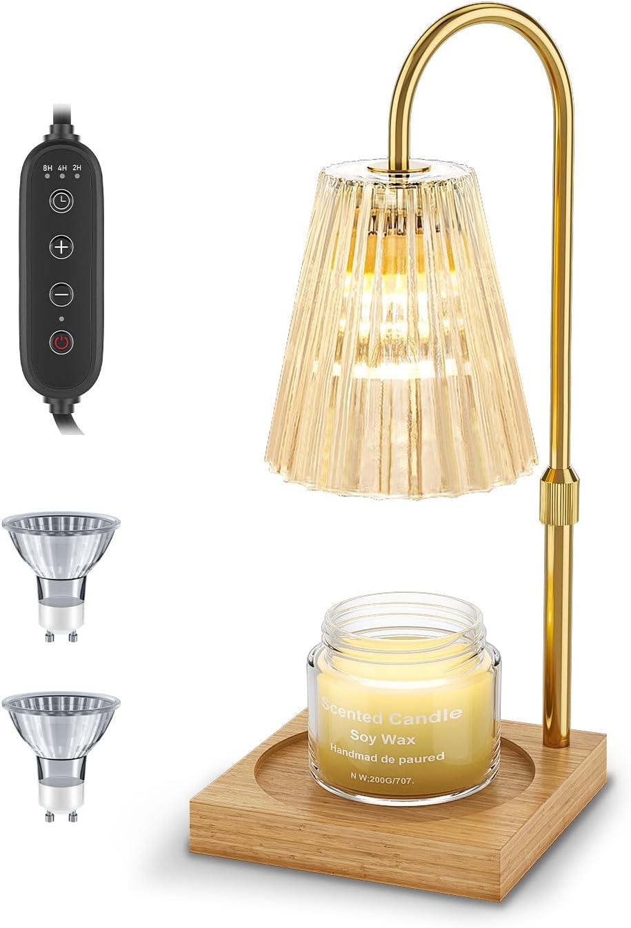 Candle Warmer Lamp with Timer, Dimmable, Adjustable Height K40381