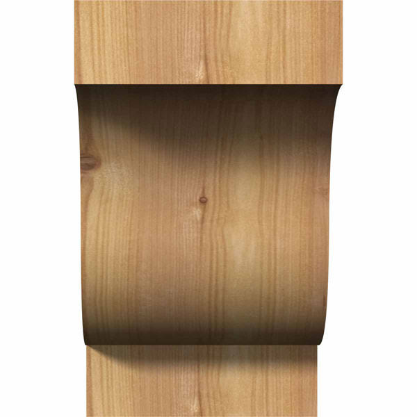 6x22W x 10x22D x 10x22H Rough Sawn Corbel, Western Red Cedar U994667