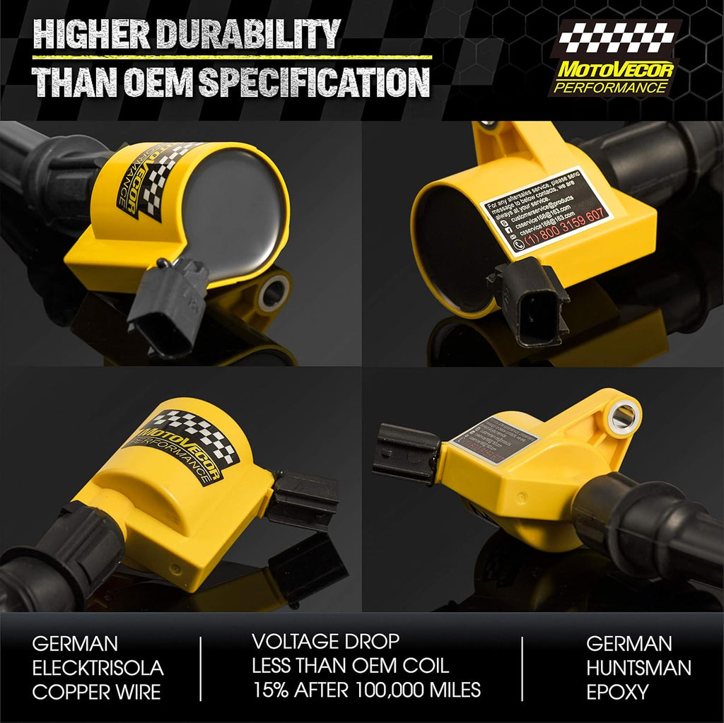 Ignition Coil Pack Set 8 Pack for 4.6L 5.4L V8 (Yellow) Pack of 2 G179