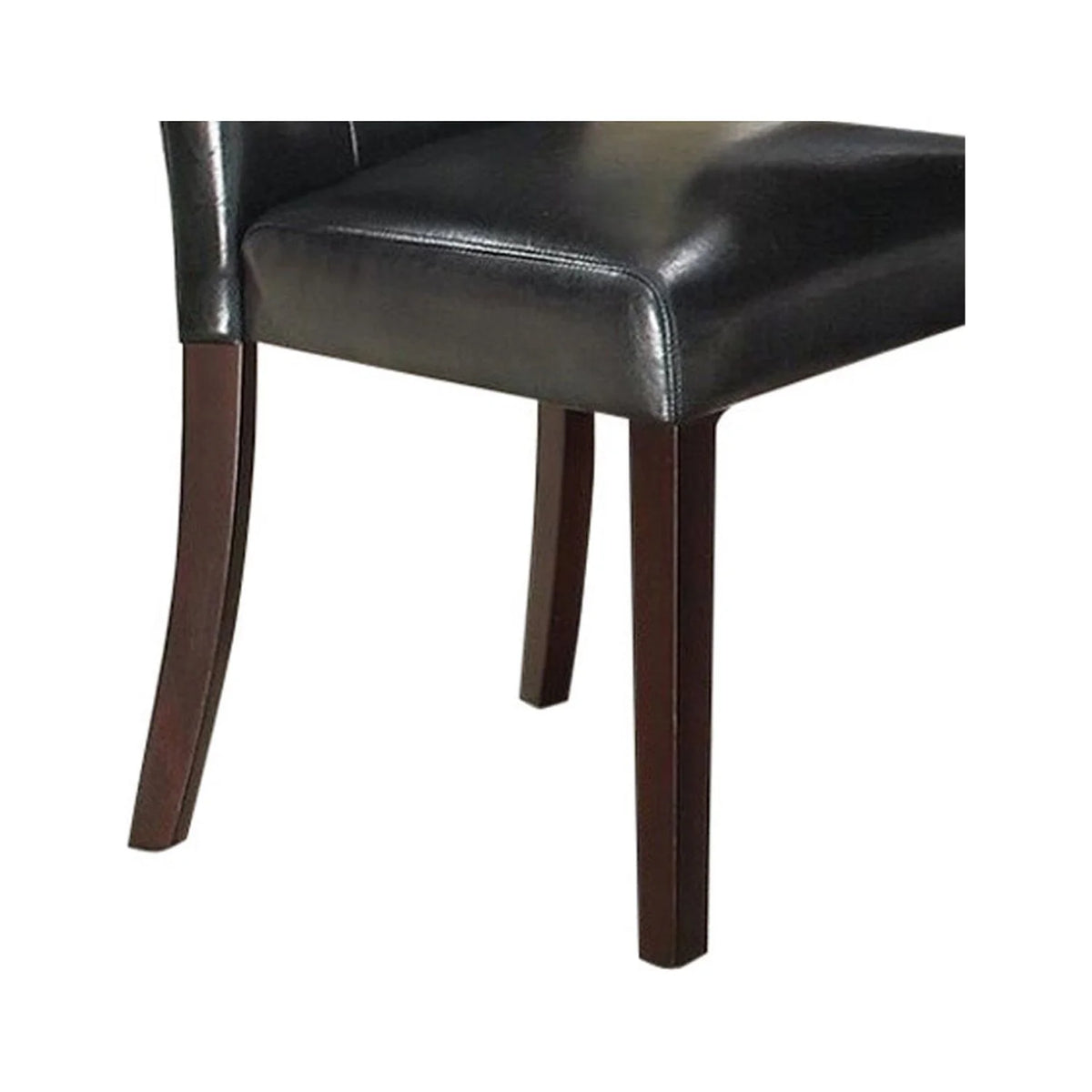 Black Leather Upholstered Dining Chair Set Of 2 L3804