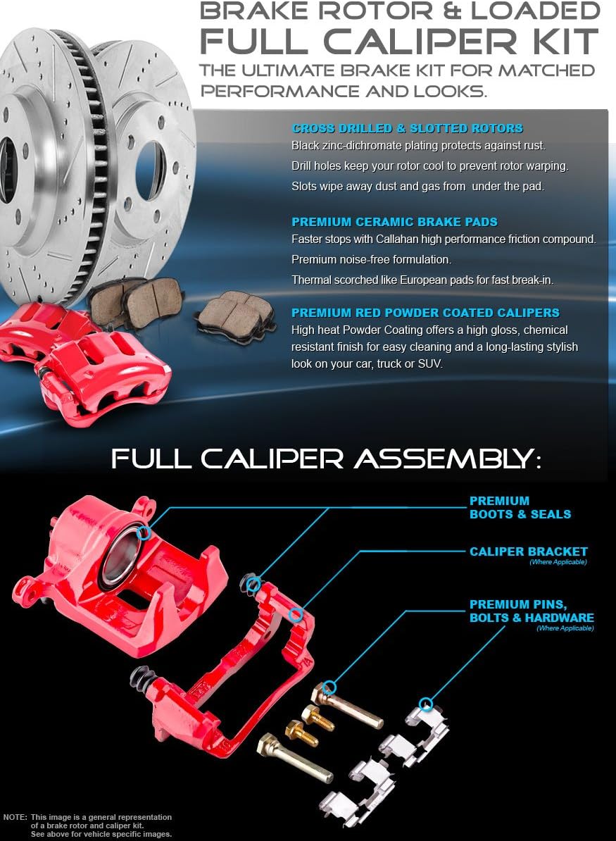 6 Lug Brake Rotors and Brake Pads with Clips G444127