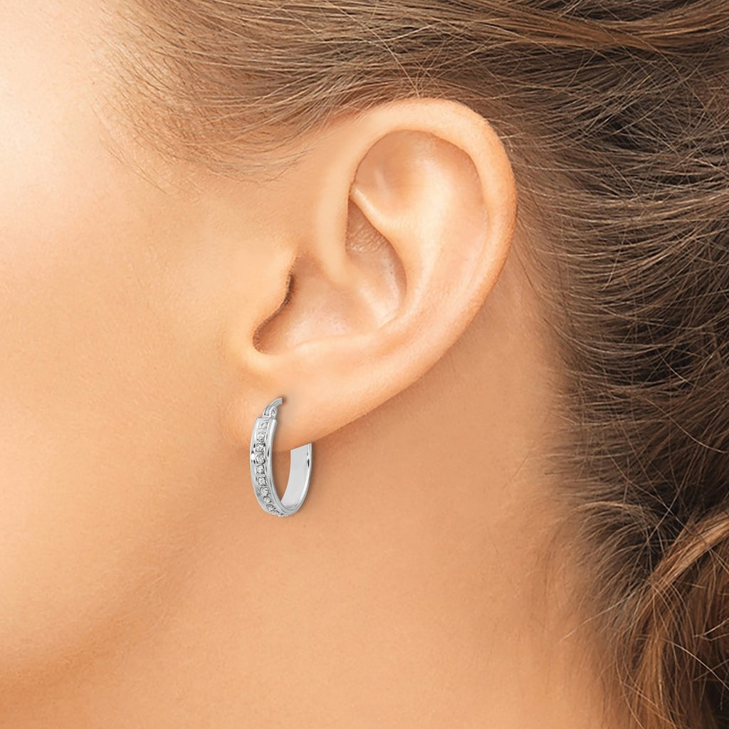 925 Sterling Silver Oval Hoop Earrings N18905