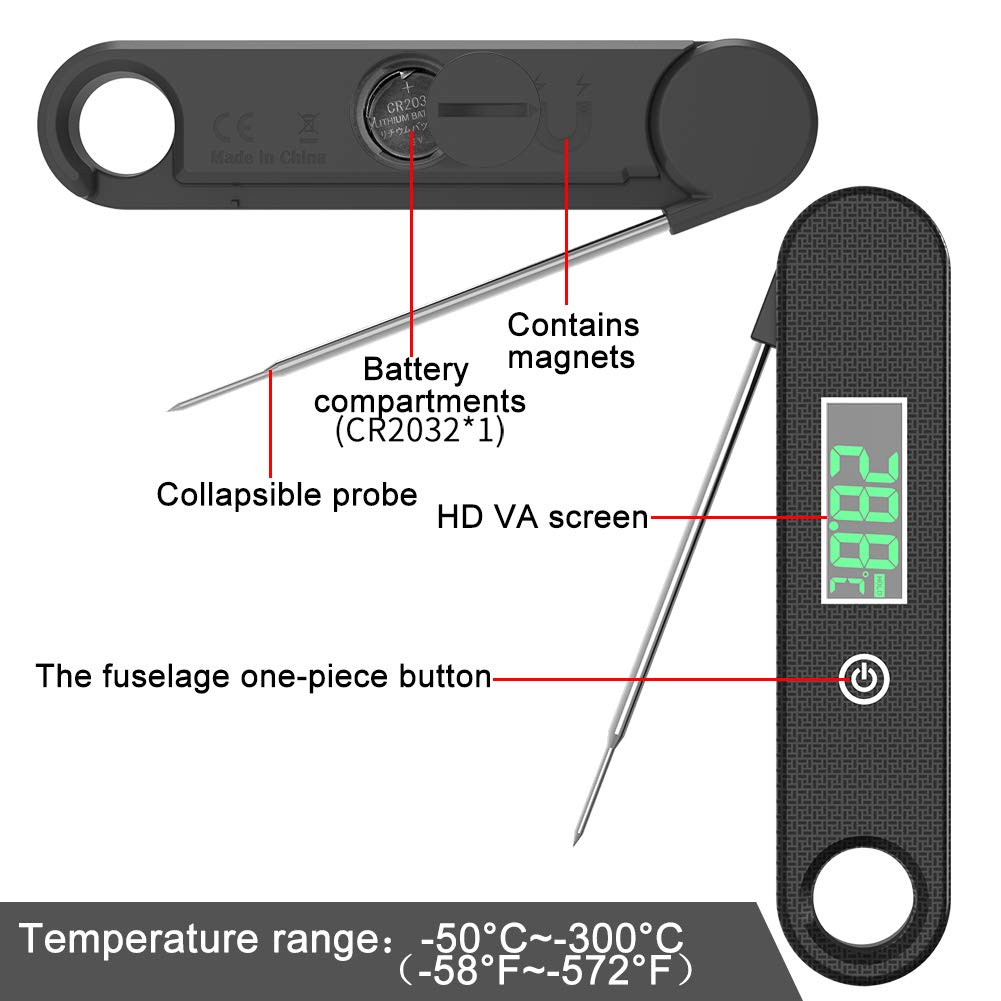 Food Thermometer Digital Instant Read Meat Thermometer Pack of 2 P97330