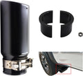 Black Coated Stainless Steel Muffler Tip, 2.75" Inlet 3.5" Outlet, Pack of 2 N530791