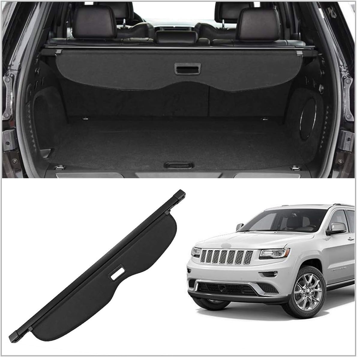 Retractable Rear Trunk Security Shield Black F185