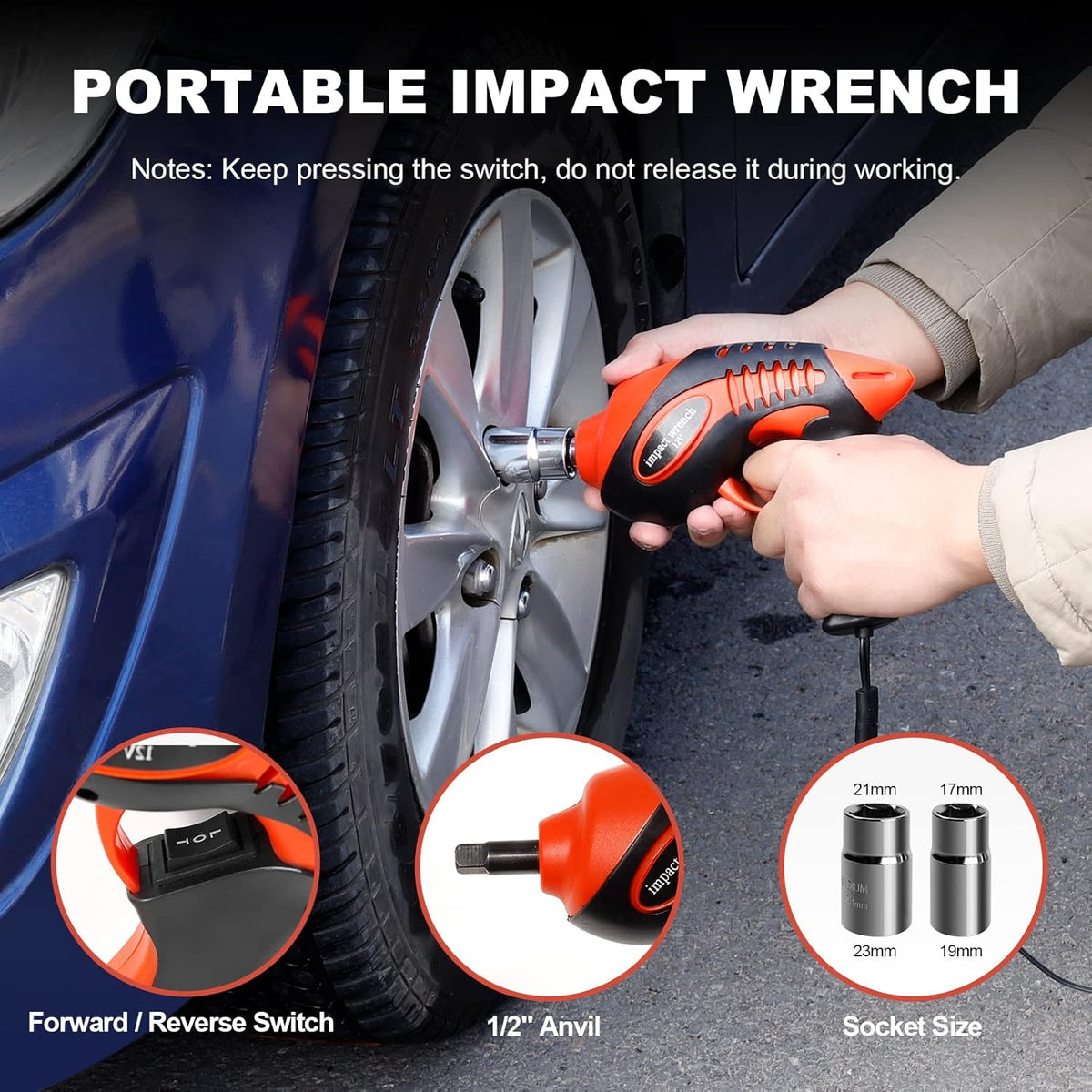 5 Ton Hydraulic Electric Car Jack with LED Light P5321