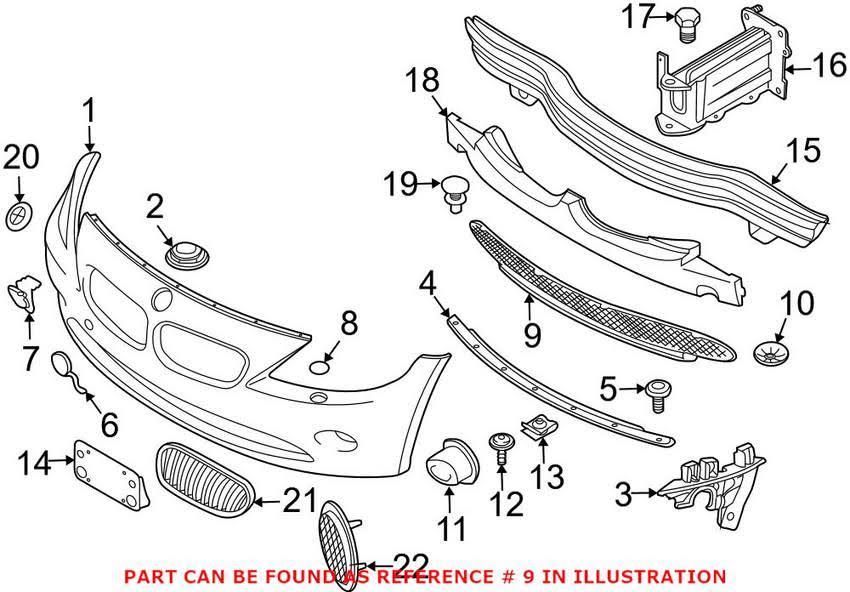 2006 BMW Lower Grille W23783