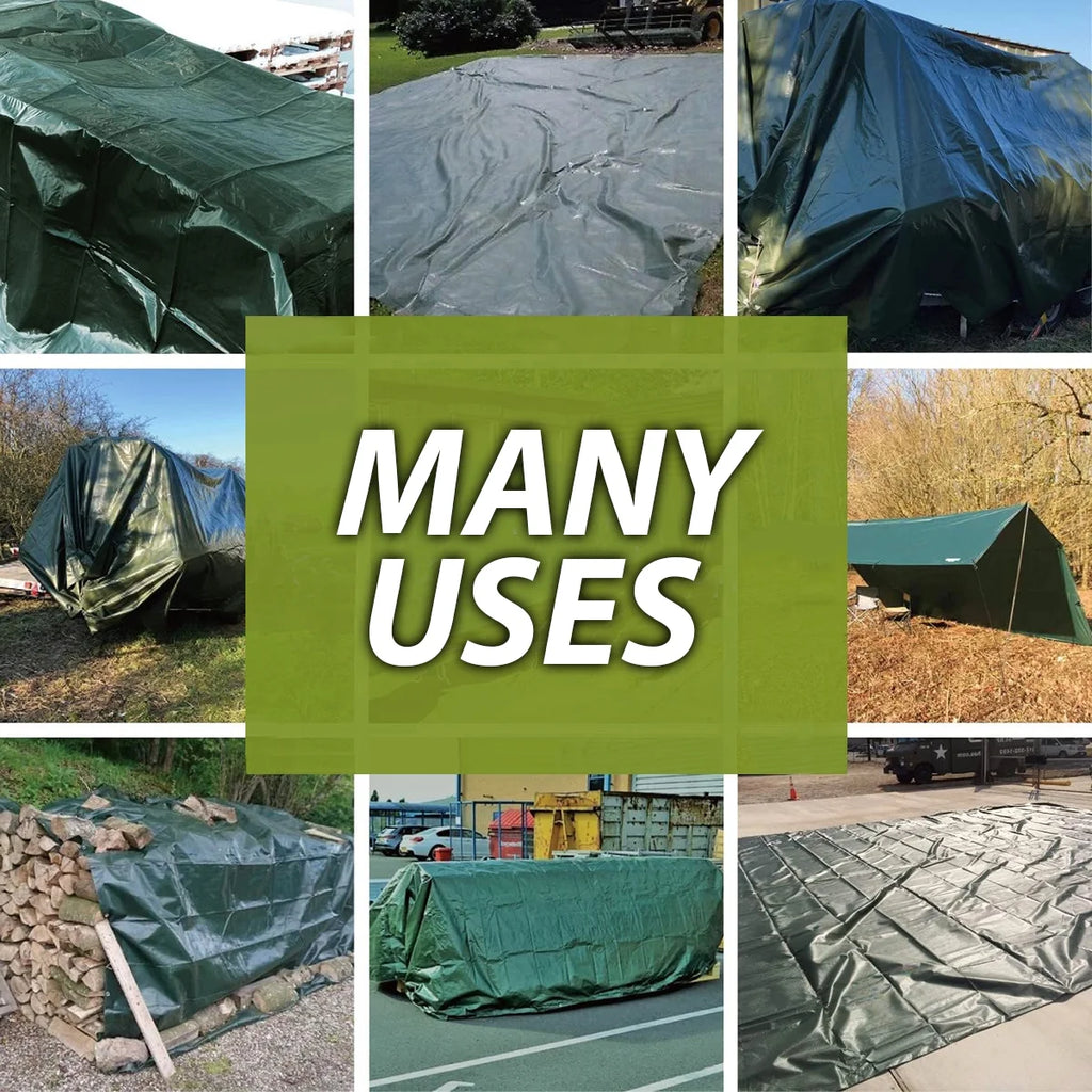 Green/Silver Heavy Duty Polyethylene Tarp, 12’ x 14’, 5 oz. I993
