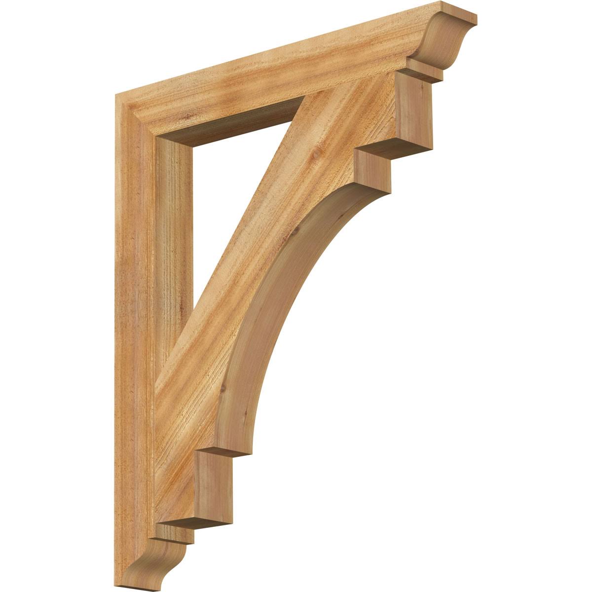 4x22W x 30x22D x 36x22H Traditional Rough Sawn Bracket, Western Red Cedar H6865