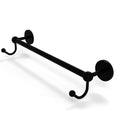 Polished Nickel 36 inch Towel Bar with Integrated Hooks U7120