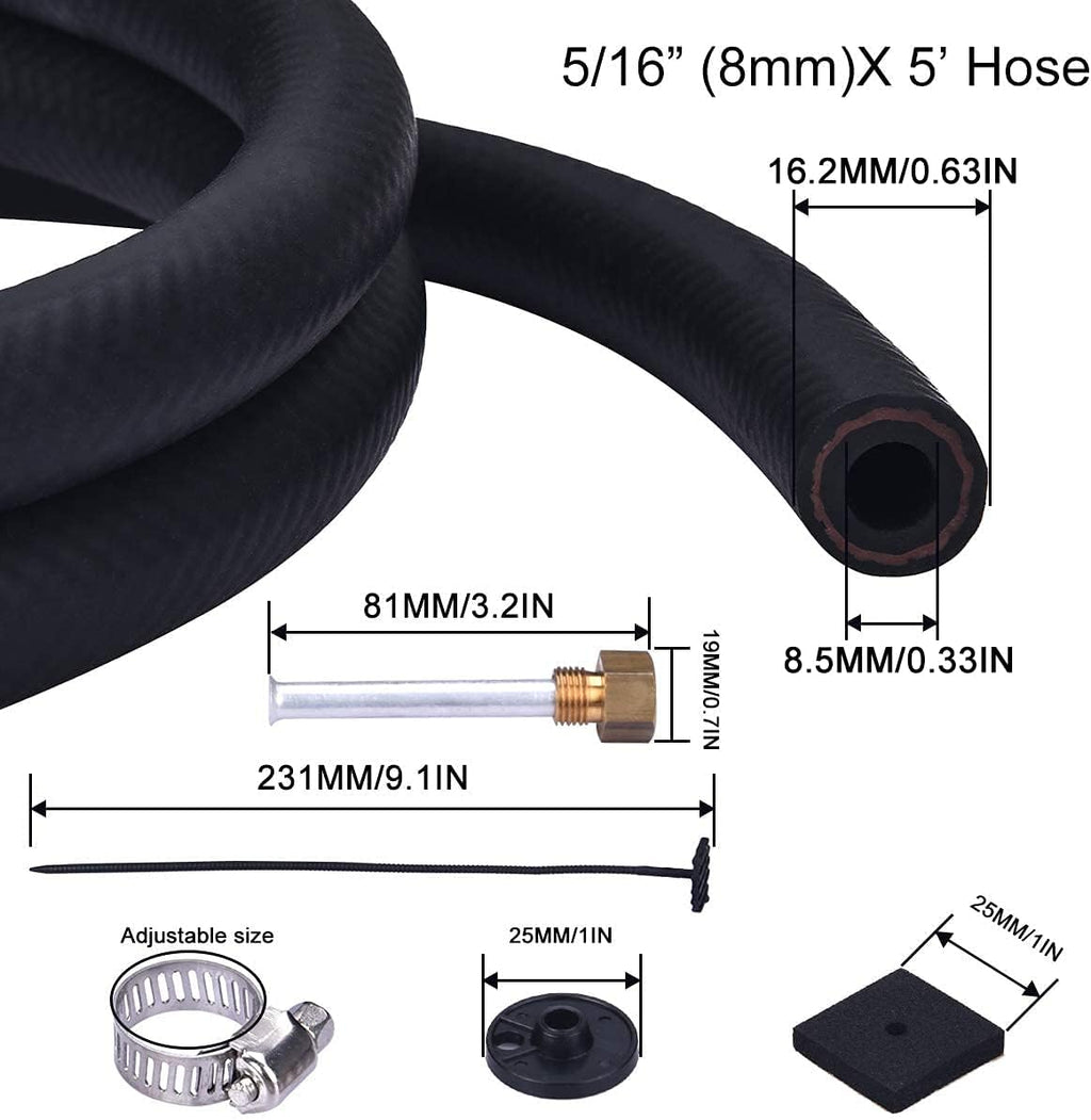 6 Pass Tube and Fin Transmission Cooler Universal 5/16" Oil Cooler Kit Aluminium Black Pack of 2 E64348