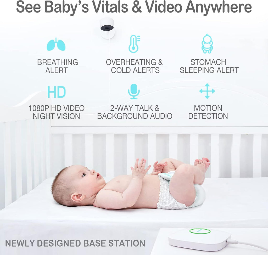 Green Video Baby Monitor with Breathing and Movement Sensor M256532