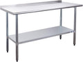 Stainless Steel Commercial Work Table with Backsplash and Undershelf 24×48 Inch B728880