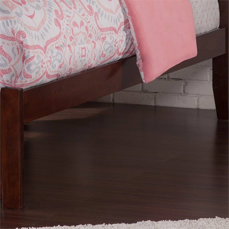 Antique Walnut Twin XL Bed Foot Board with 2 Drawers L1725