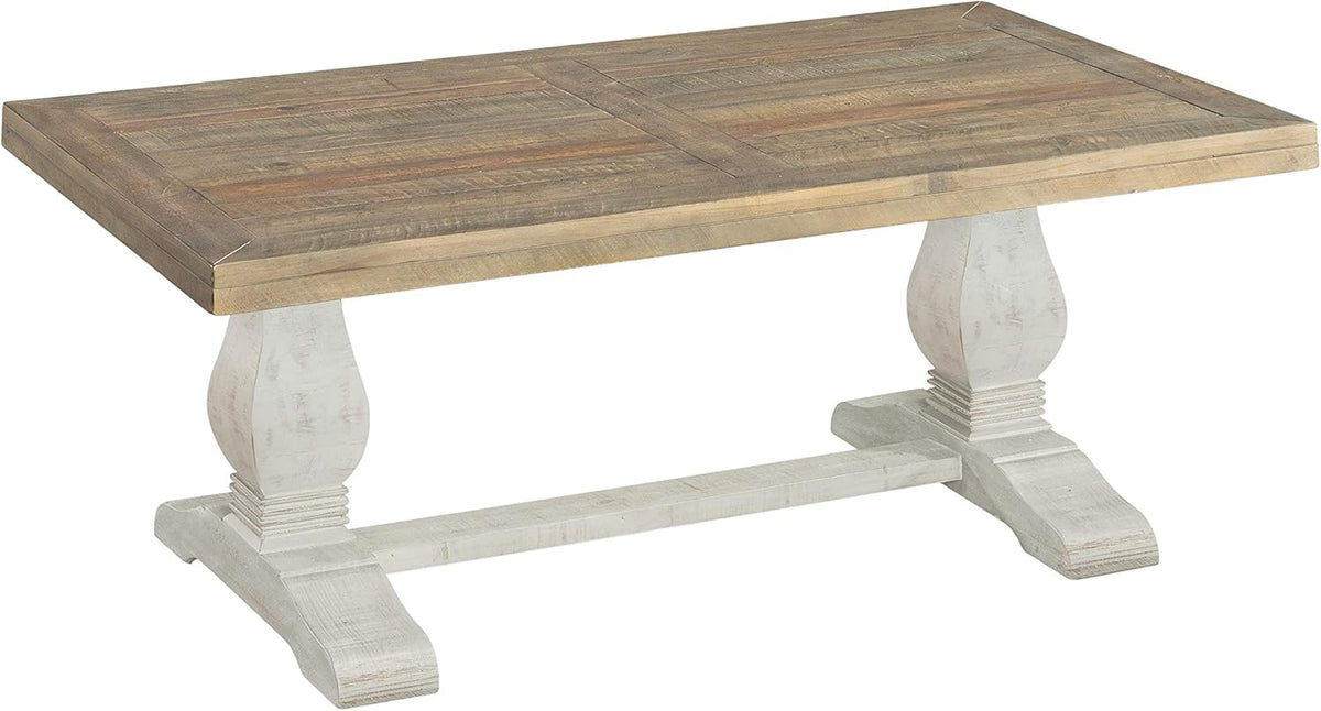 White Stain and Reclaimed Natural Coffee Table G910