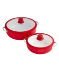Red Ceramic Nonstick Caldero Set B1050
