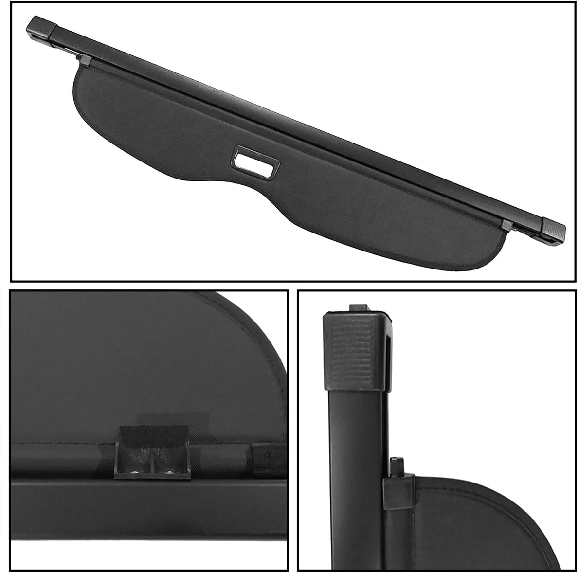 Retractable Rear Trunk Security Shield Black F185