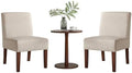 Beige Fabric Upholstered Accent Arm Chair with Wood C663680