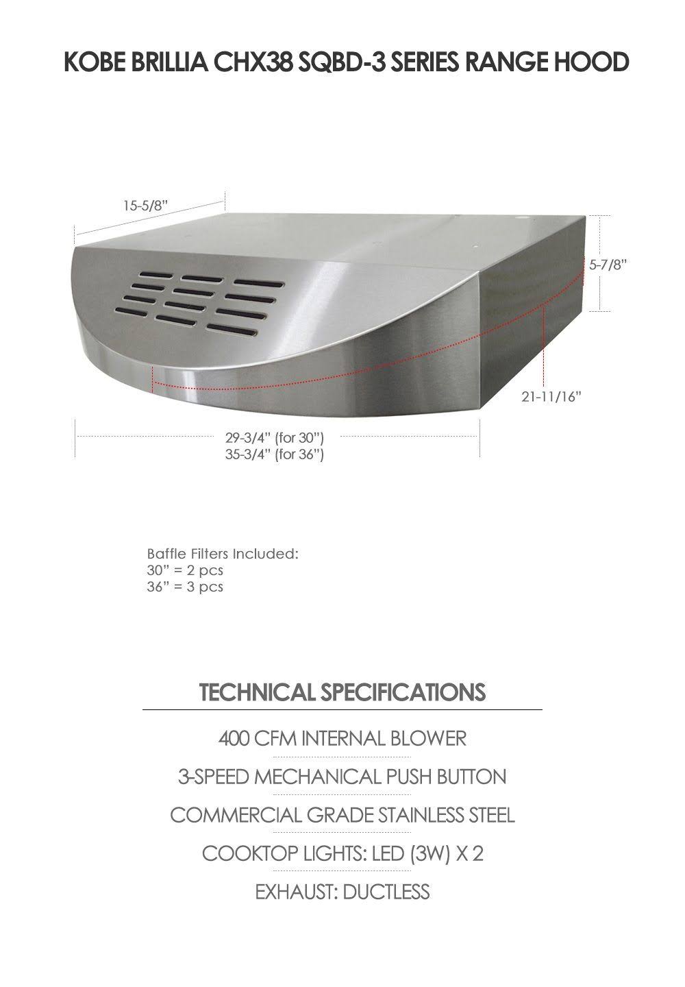30 in. Under Cabinet Range Hood M37275