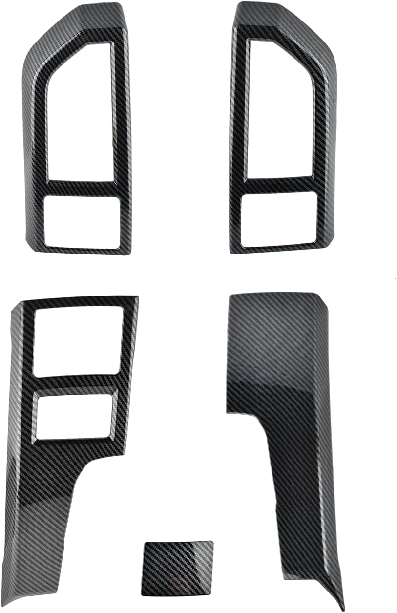 Carbon Fiber Pattern Air Conditioner Vent Cover AC Outlet for Ford F150 2015-2020 X58208