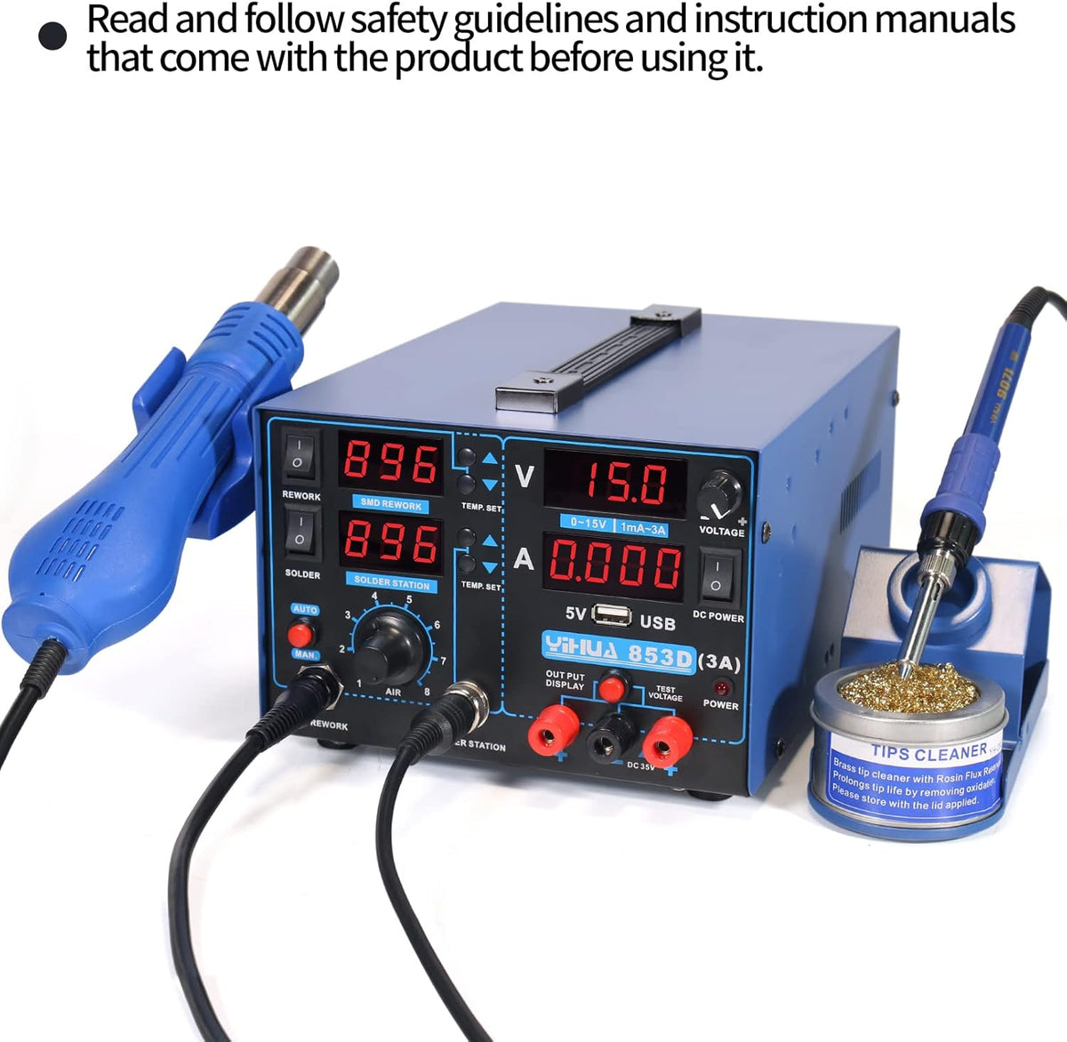 Soldering Station, Hot Air Rework Station and Power Supply F412