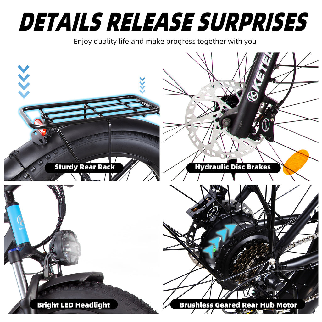 26" Fat Tire Electric Mountain Bike with Removable Battery X622653