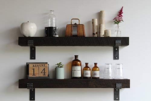 Reclaimed Wood Floating Shelves Set of Two I2867