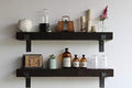 Reclaimed Wood Floating Shelves Set of Two I2867